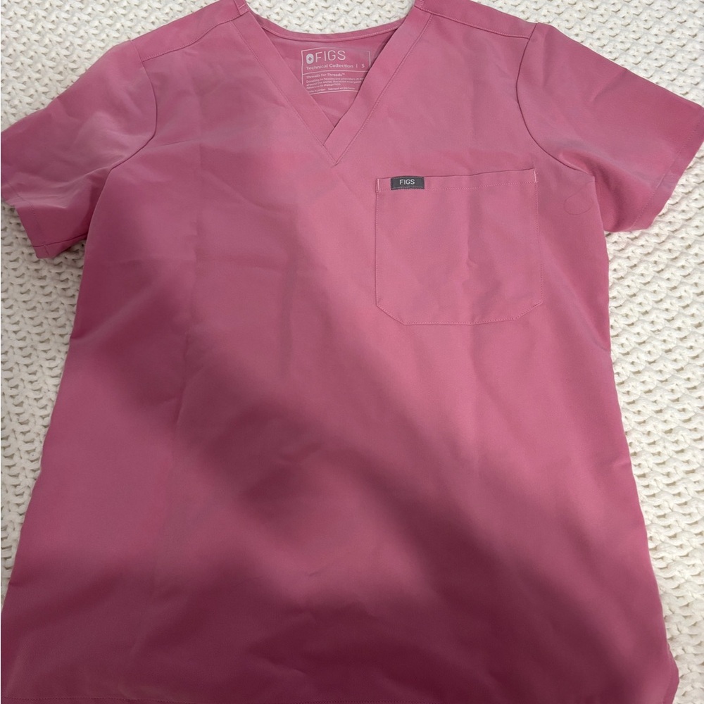 Figs Catarina Pink Scrub Top